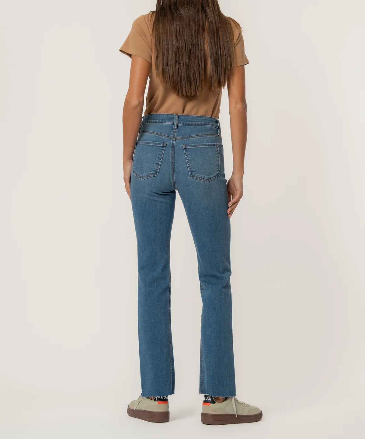 KUT FROM THE KLOTH KELLY HIGH RISE FAB AB FLARE - SENSES W/ DARK BASE WASH
