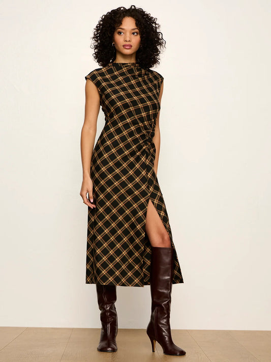 SANCTUARY GOLDIE PLAID AUTUMN EDIT DRESS
