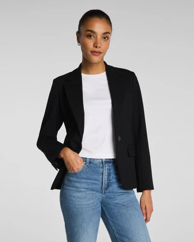 SPANX PONTE TAILORED BLAZER - BLACK