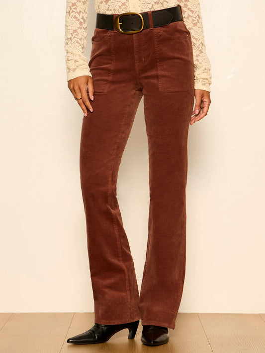 SANCTUARY BURNT COCOA PLAY DATE CORDUROY BOOTCUT PANT