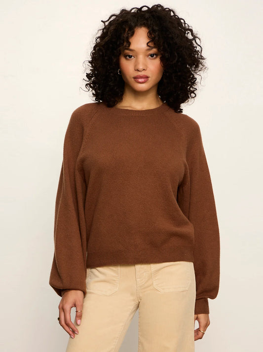 SANCTUARY COCOA POWDER HALLEY RELAXED POPOVER TOP