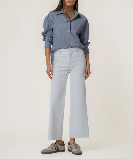 KUT FROM THE KLOTH MEG HIGH RISE FAB AB WIDE LEG - OPTIC WHITE