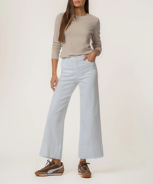 KUT FROM THE KLOTH MEG HIGH RISE FRONT PIN TUCK WIDE LEG - OPTIC WHITE