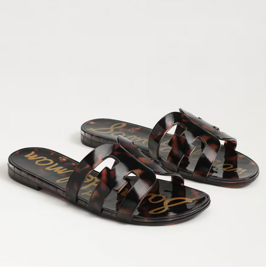 SAM EDELMAN BAY JELLY SLIDE SANDAL - TORTOISE