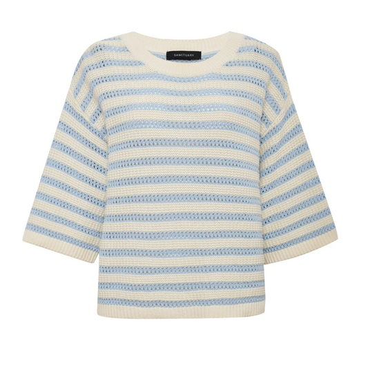 SANCTUARY ELLE SWEATER TEE - BLUE AURA