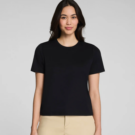 SPANX LIGHTWEIGHT COTTON CREWNECK TEE - BLACK