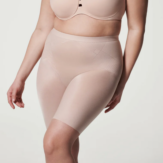 SPANX SHAPE™ INVISIBLE MID-THIGH SHORT - CHAMPAGNE BEIGE