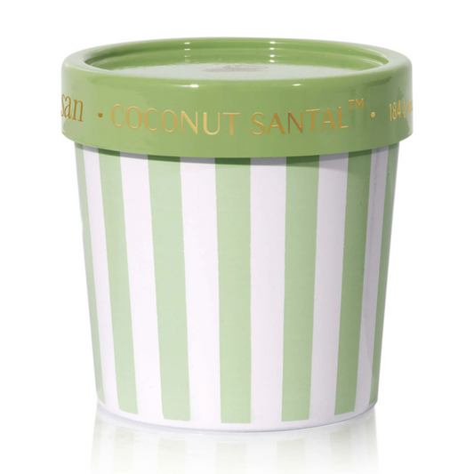 CAPRI BLUE COCONUT SANTAL ARTISAN CAFFE GELATO CUP CANDLE